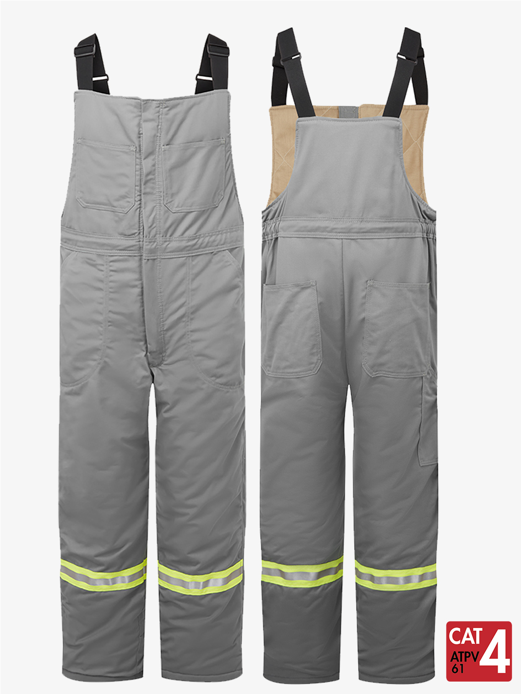 UltraSoft® 9 oz Grey Insulated Bib Pants – USGY225