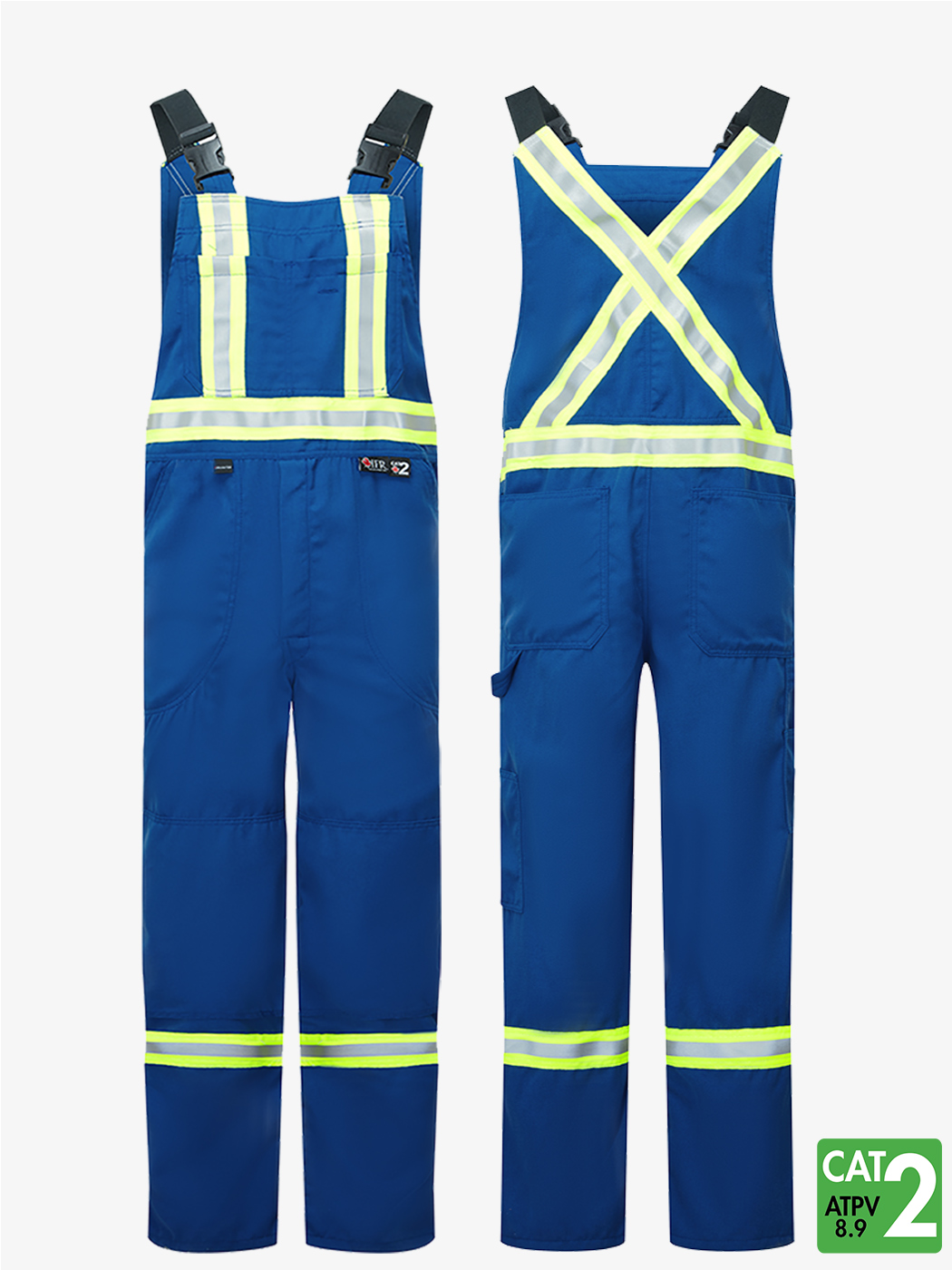 Westex® DH Antistat 6.5 oz Striped Royal Blue Bib Pants – DHSB122