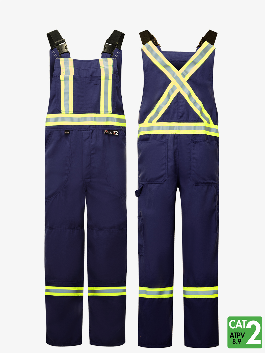Westex® DH Antistat 6.5 oz Striped Navy Bib Pants – DHSN122
