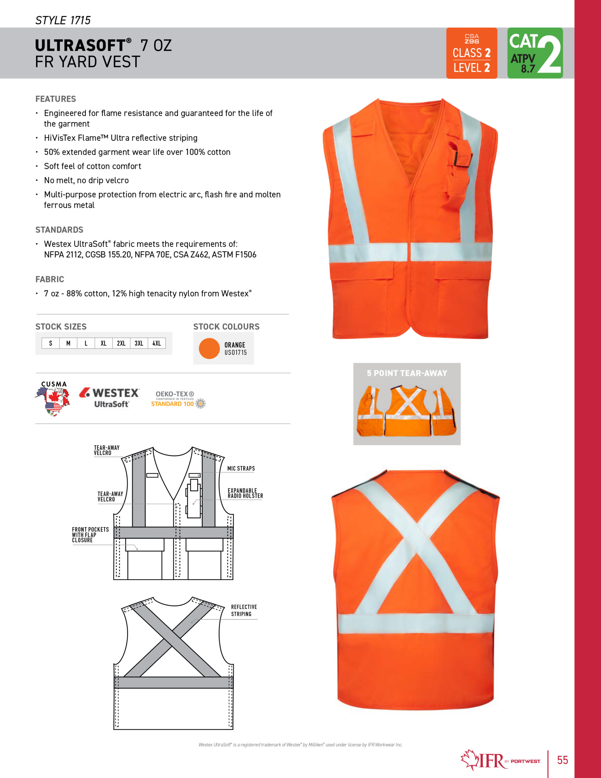 Ultrasoft® 7 oz Flame Resistant (FR) Yard Vest | FR