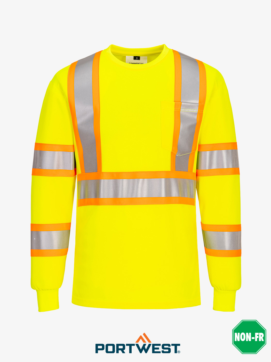 Hi-Vis Contrast Striped Long Sleeve T-Shirt – Style CA111