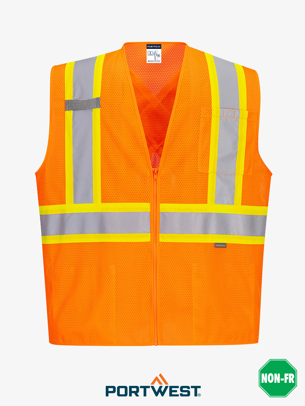 Hi-Vis X-Back Contrast Tape Vest – Style CA101