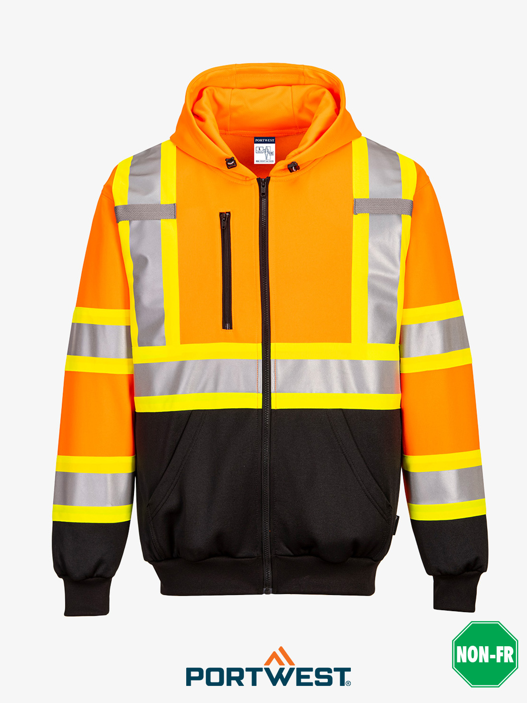 Hi-Vis X-Back Contrast Tape Hoodie – Style CA170