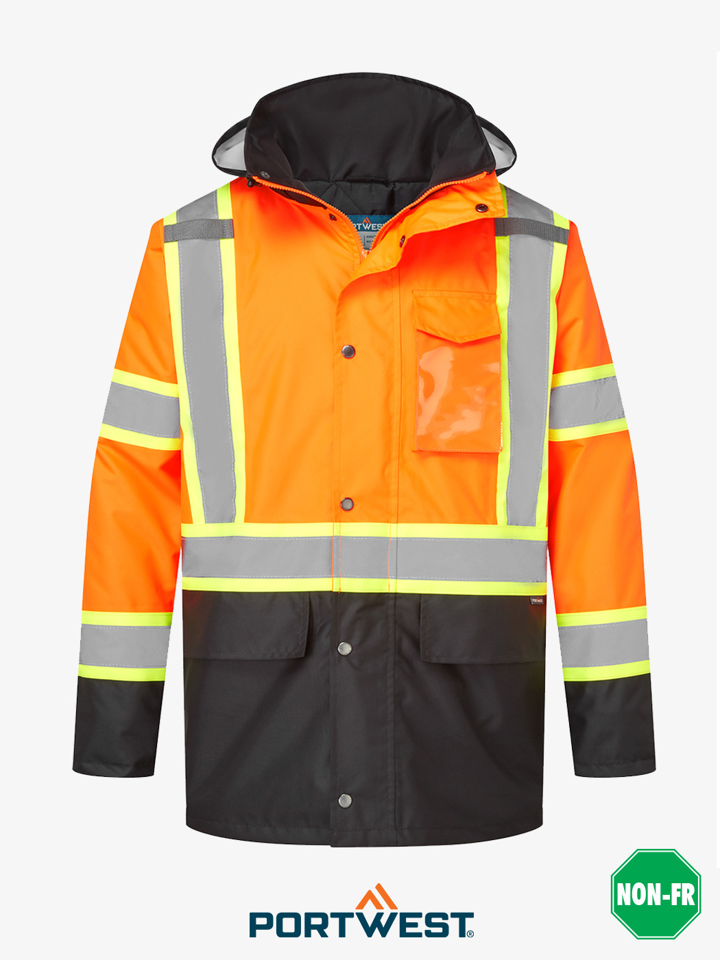 Hi-Vis Contrast Striped Winter Jacket – Style CA369