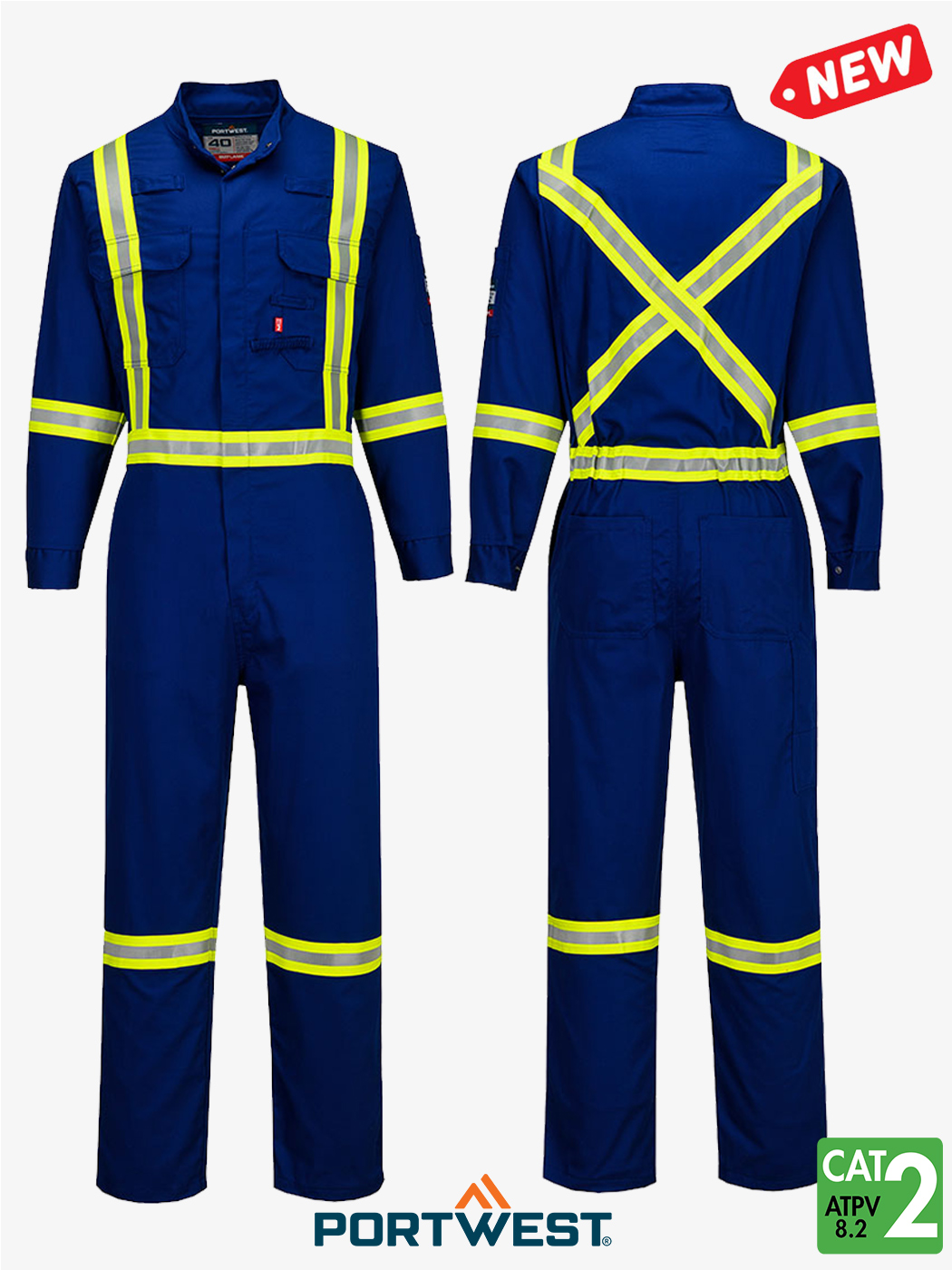 Bizflame® 88/12 Xtra FR 7oz Royal Blue Coverall – FR525RB