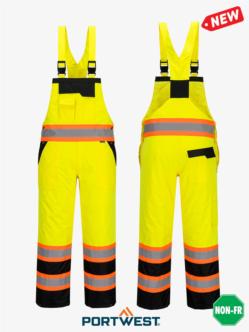 Hi-Vis Contrast Tape Winter Bib & Brace – Style CA489