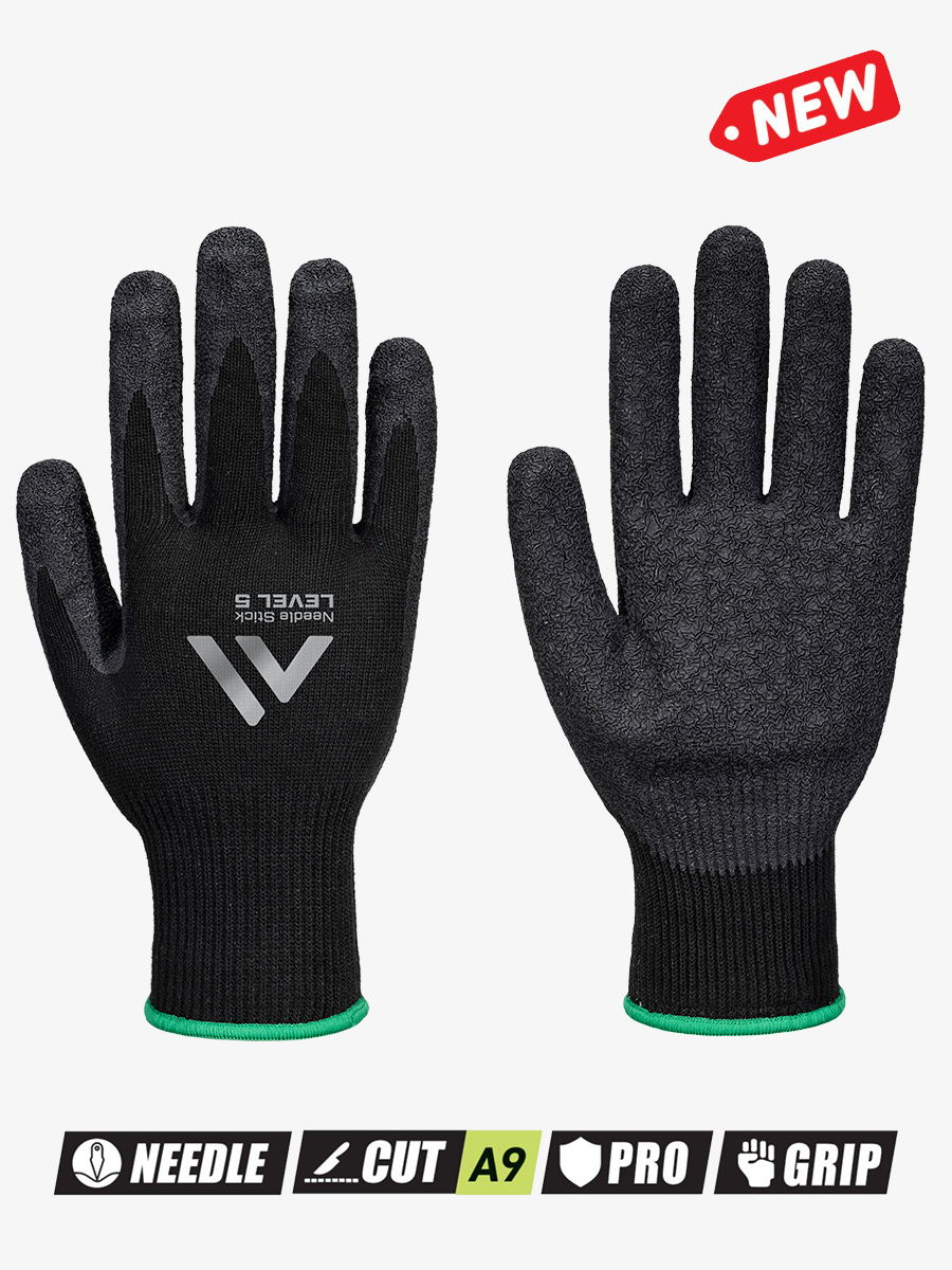 Needle Resistant F10 Latex Crinkle Glove A9 – Style A793