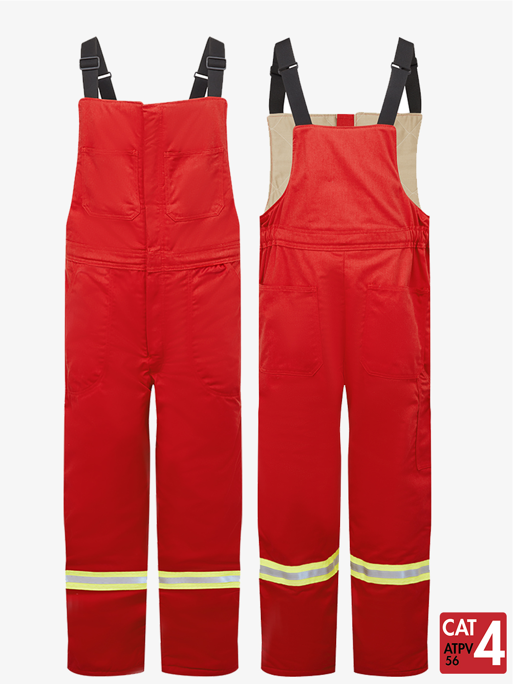 Avenger 9 oz Red Insulated Bib Pants – ASR3225
