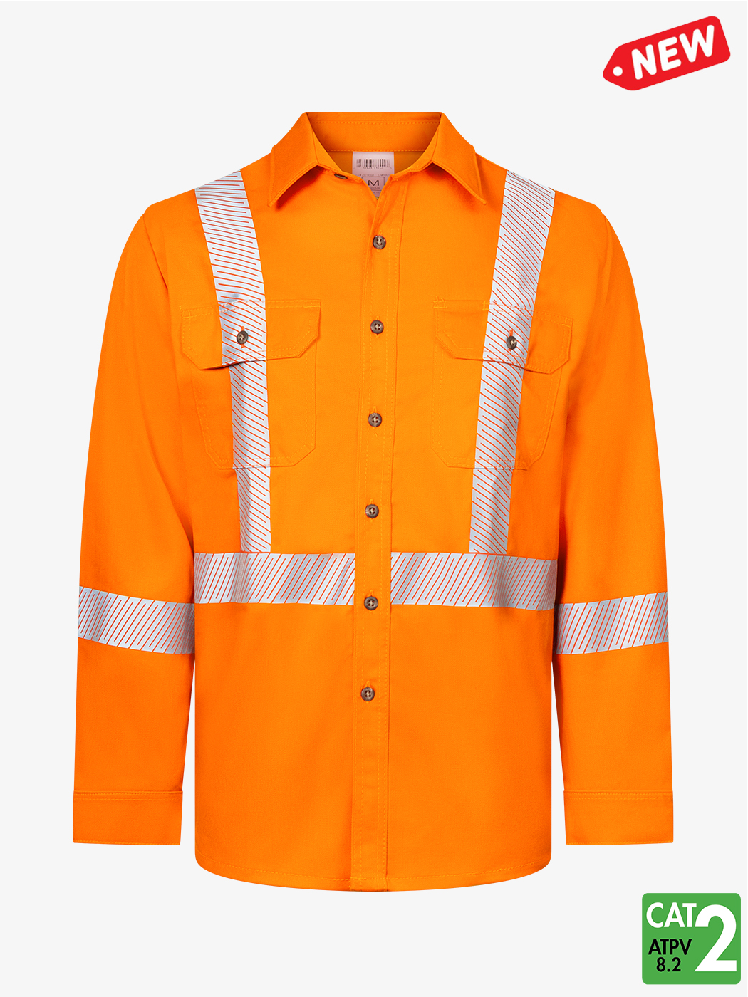 Avenger 7 oz Deluxe Segmented Striped Hi-Vis Work Shirt – Style 652