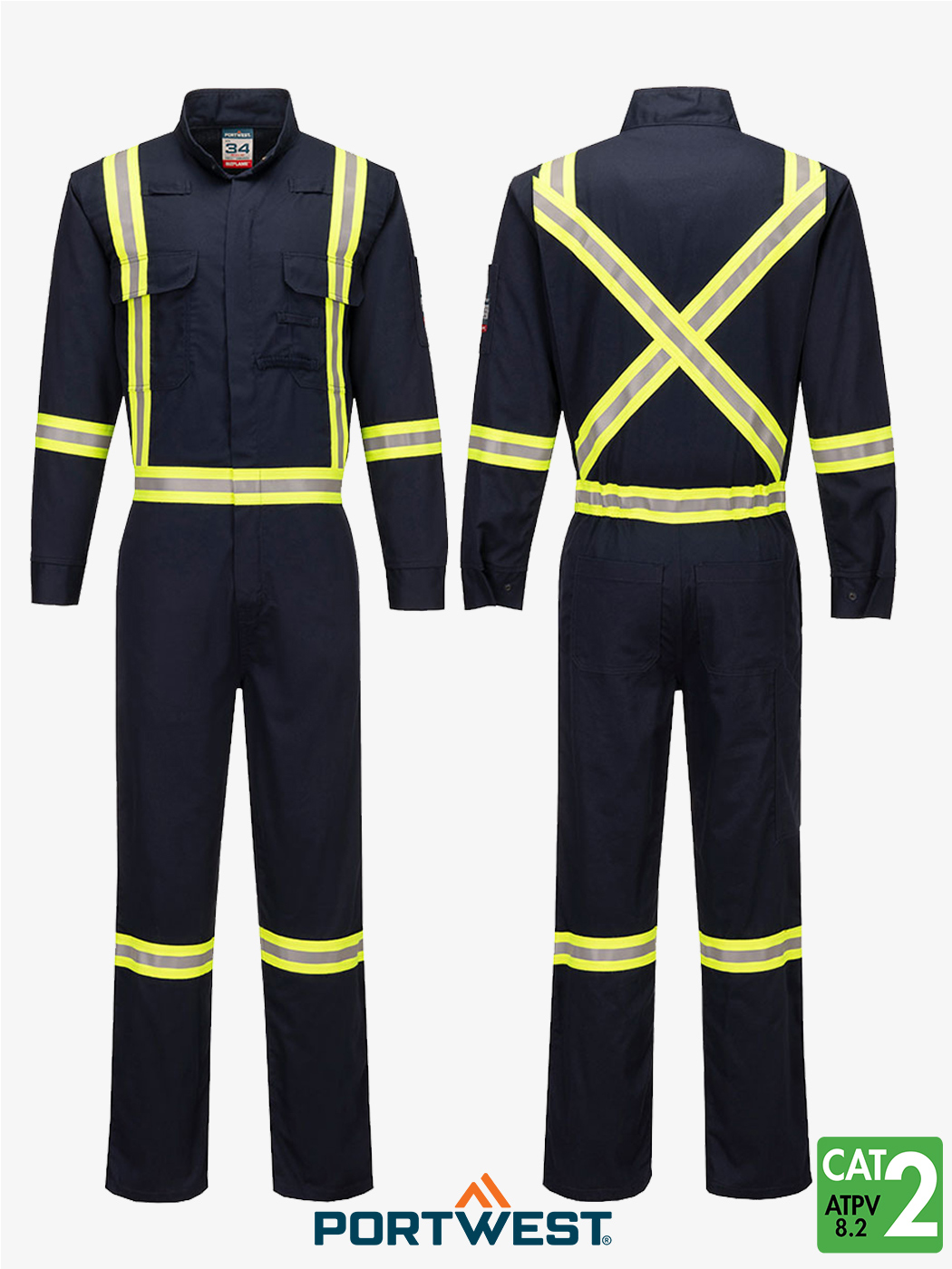Bizflame® 88/12 Xtra FR 7oz Navy Coverall – FR525NA