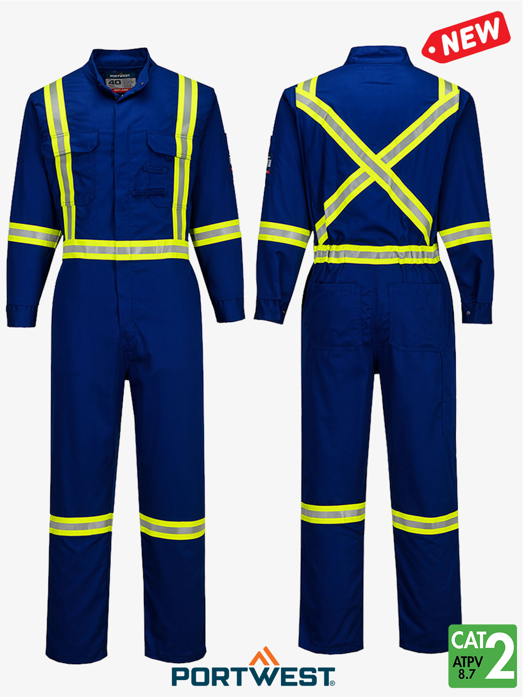 Portflame+™ 2″ Xtra 5.5 oz FR Coverall – Style FR5333