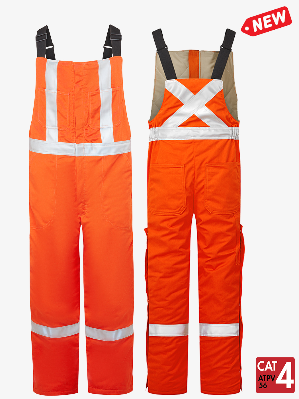 Avenger 9 oz Hi-Vis Insulated Bib Pants – Style 525