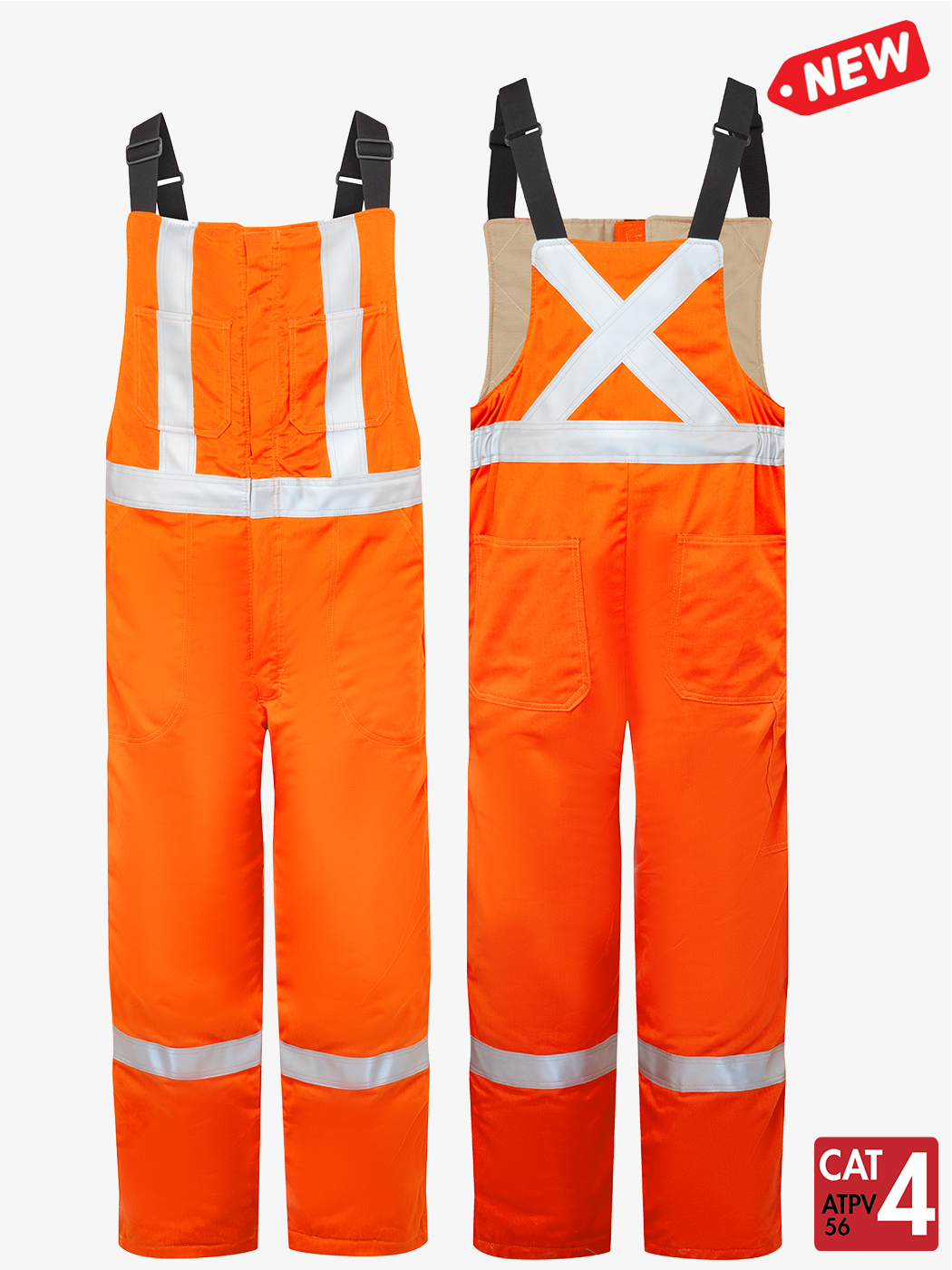 Avenger 9 oz Hi-Vis Insulated Bib Pants – IAS525