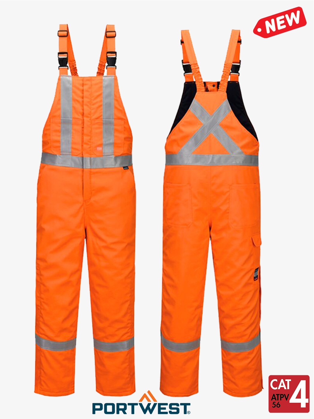 Bizflame® 88/12 Hi-Vis Insulated FR Winter Bib Pant – Style FR466