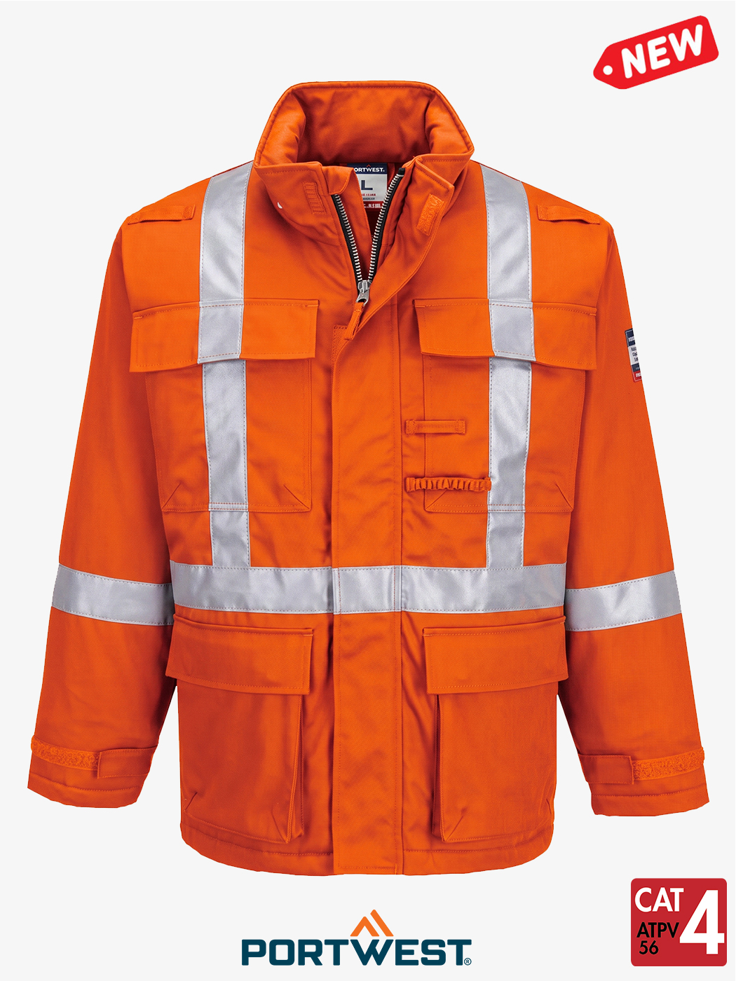 Bizflame® 88/12 Insulated FR Orange Winter Parka – Style FR621